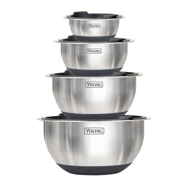 Superior Glass Mixing Bowls with Lids - 8 Piece Mixing Bowl Set with BPA-  Free lids, Space Saving Nesting Bowls - Easy Grip & Stable Design for Meal  Prep & Food Storage 
