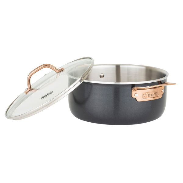 Viking Tri-Ply Black and Copper 11-Piece Cookware Set