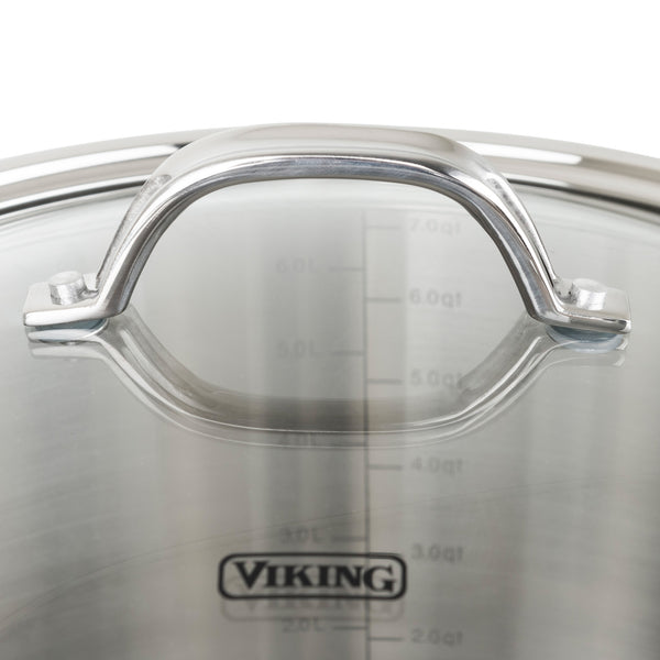 Viking 3-Ply Stainless Steel 12-Quart Stock Pot with Metal Lid – Domaci