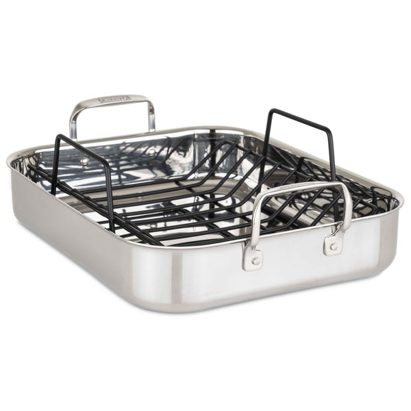 All-Clad Gourmet Accessories, Large Stainless Steel Roaster with Rack -  Macy's