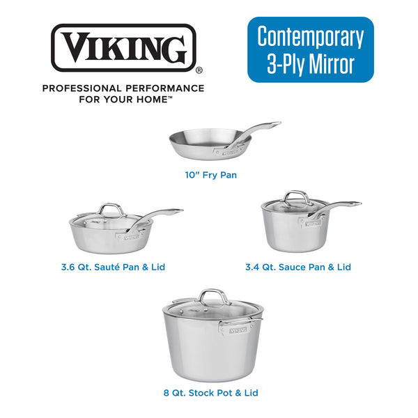 Titanium 7-Ply Mirror 10-Piece Cookware Set, Viking