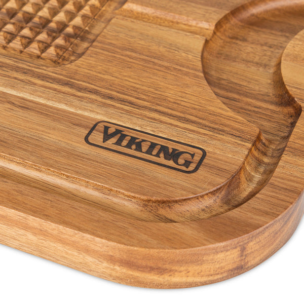 Viking Acacia 2-Piece Paddle and Cutting Board Serving Set