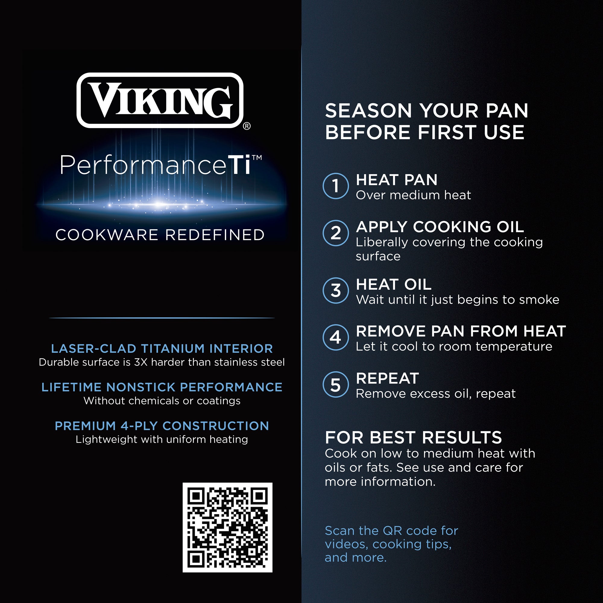 Viking PerformanceTi 4-Ply Titanium 12 Inch Fry Pan – Viking Culinary  Products