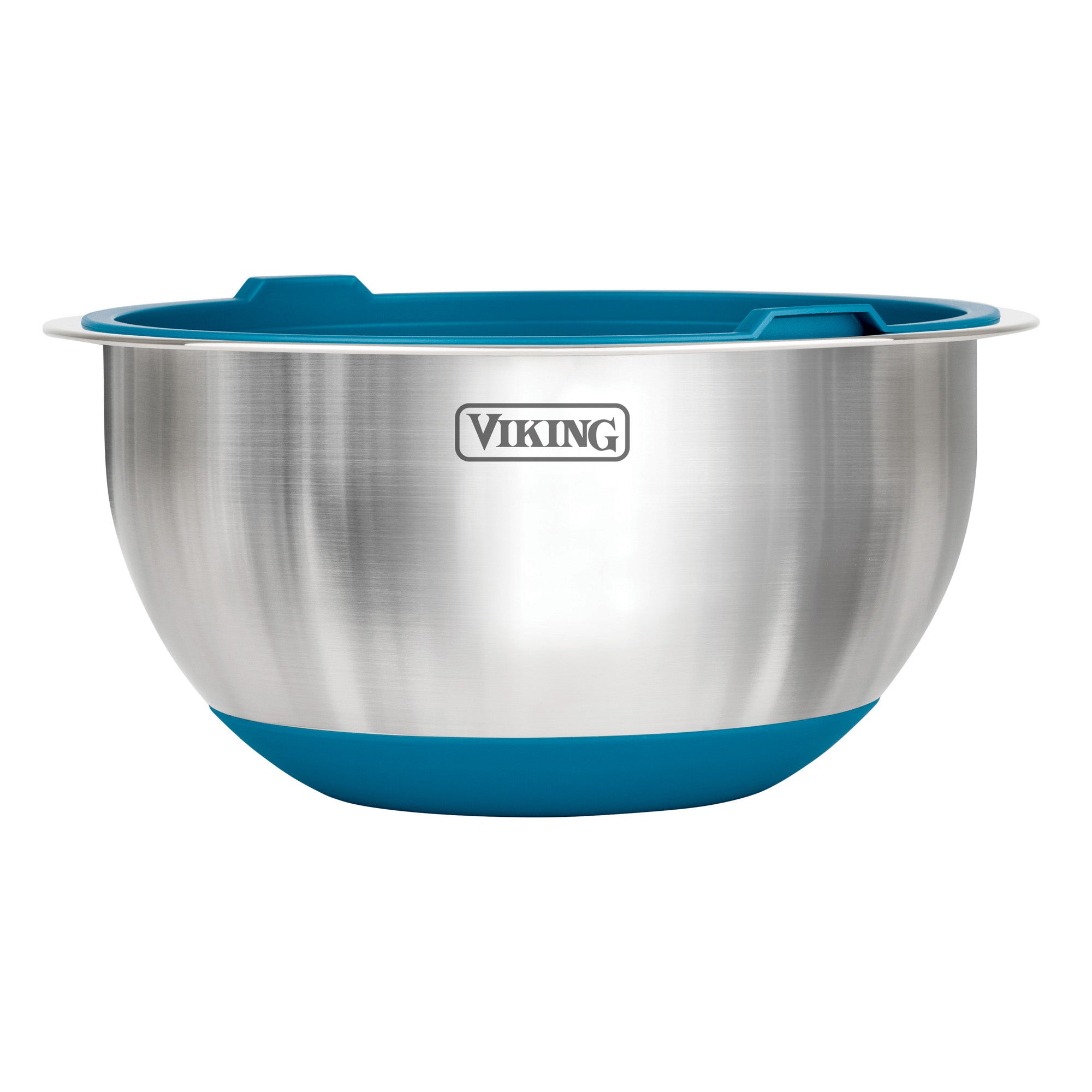 Viking 8-Piece Stainless Steel Mixing Bowl Set with Lids, Teal