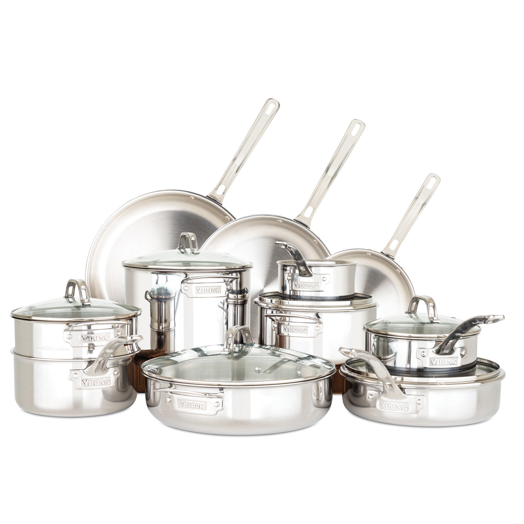 Stainless Steel Cookware Set, 17 Pieces, 1 - Food 4 Less