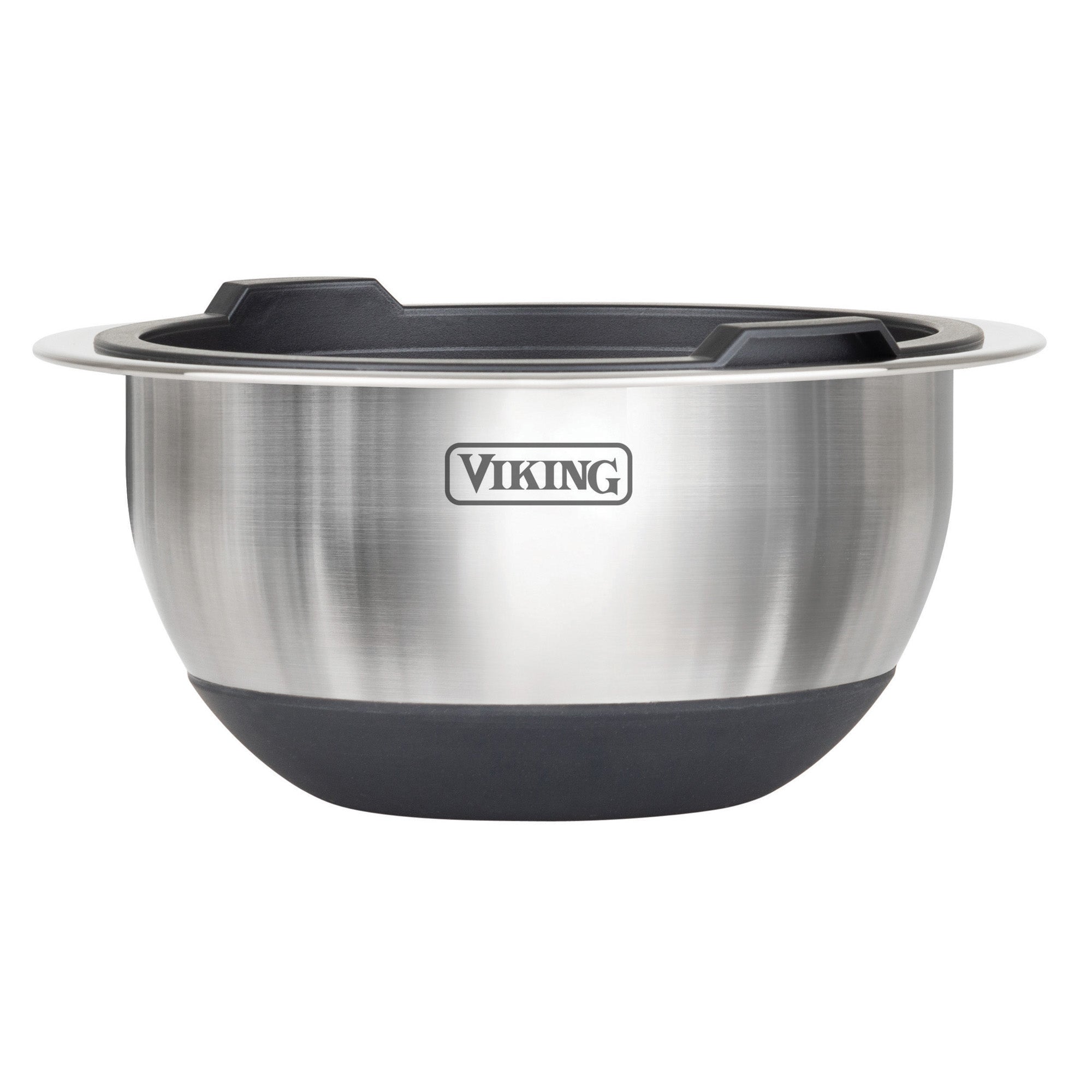 Viking 10-Piece Stainless Steel Mixing Bowl Set with Lids, Black