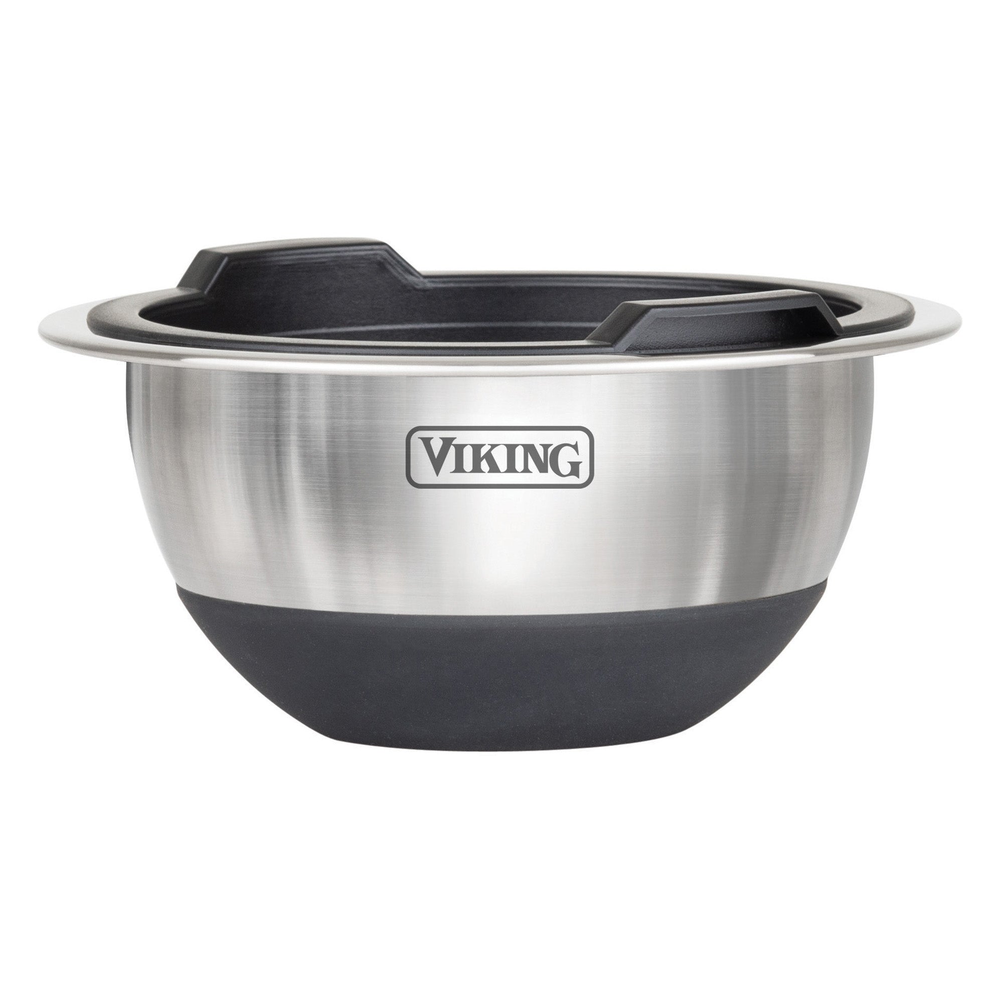 Viking 10-Piece Stainless Steel Mixing Bowl Set with Lids, Black