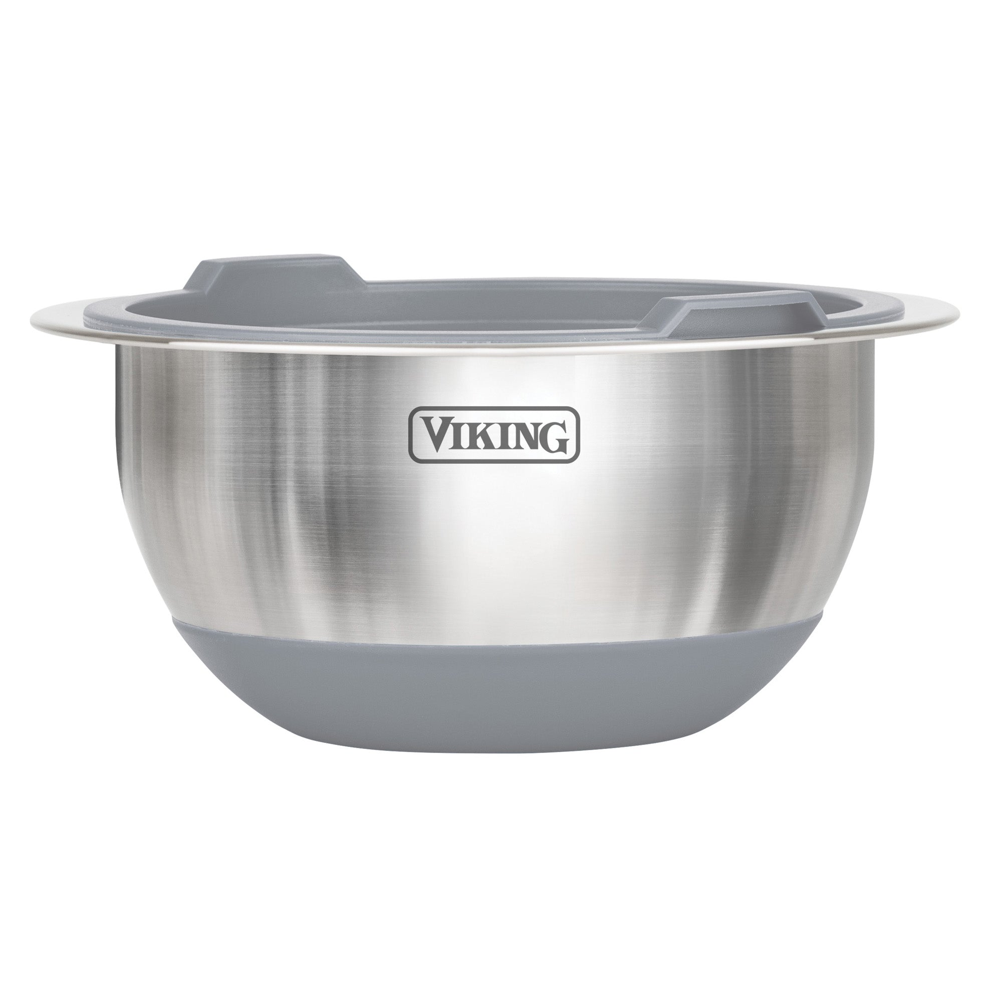 Viking 10-Piece Stainless Steel Mixing Bowl Set with Lids, Gray