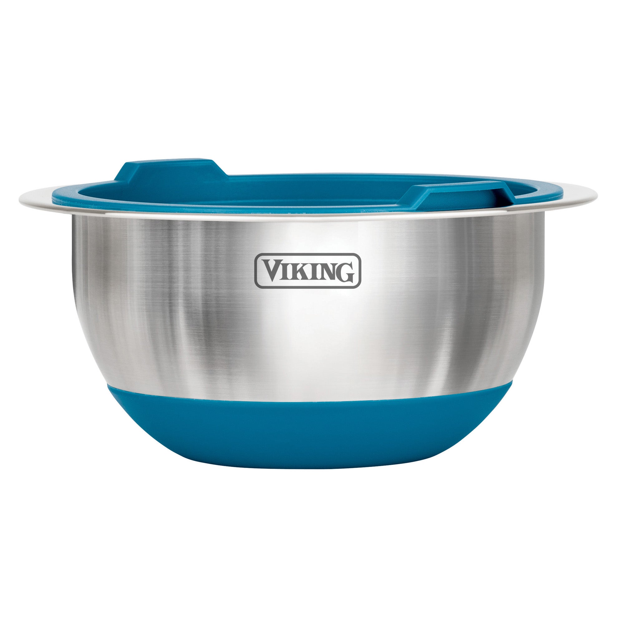 Viking 10-Piece Stainless Steel Mixing Bowl Set with Lids, Teal