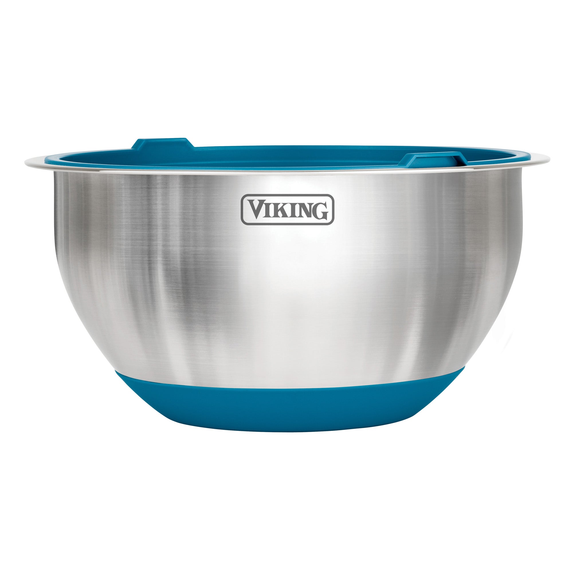 Viking 10-Piece Stainless Steel Mixing Bowl Set with Lids, Teal