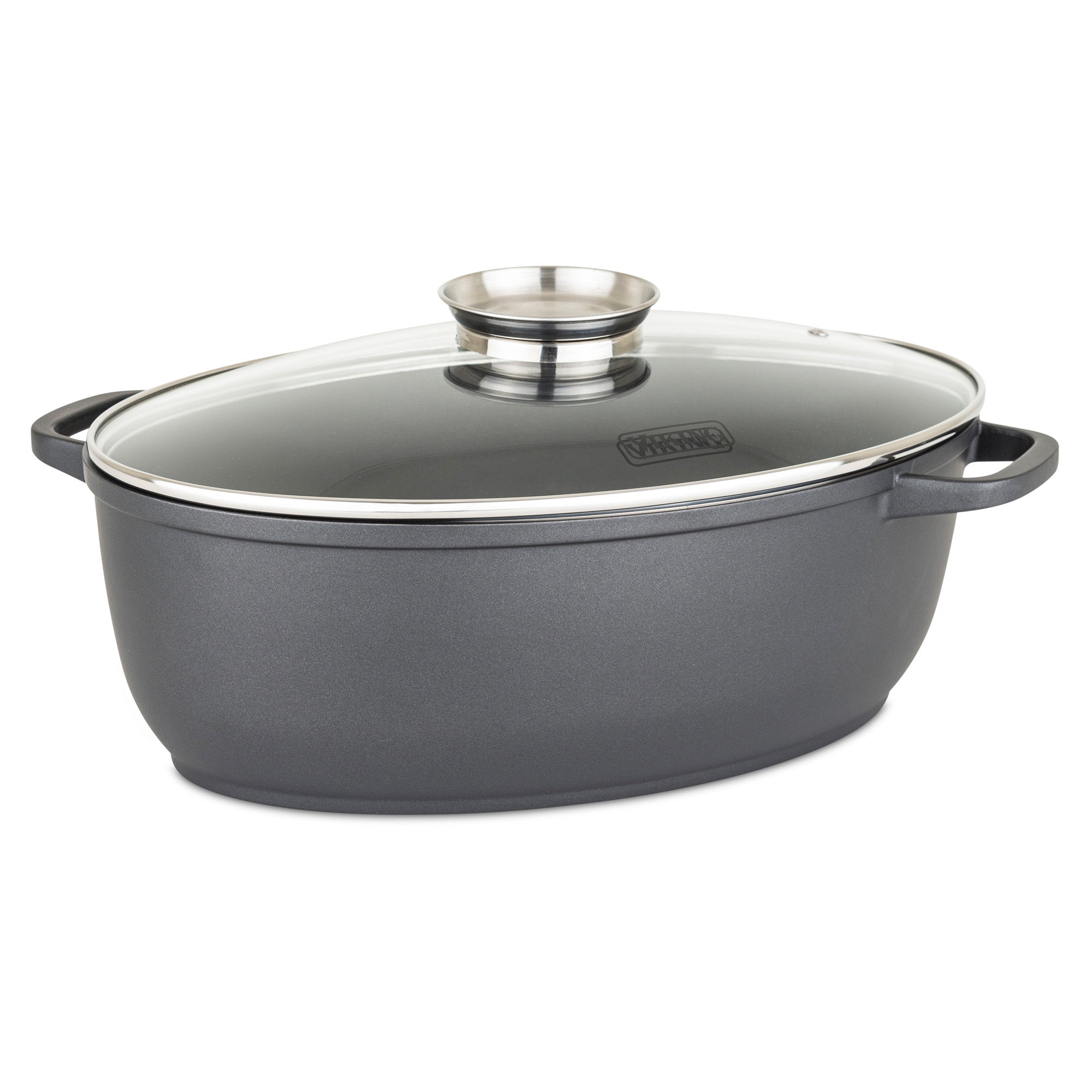 Viking 3-In-1 8.6-Quart Die Cast Oval Roaster with Casserole/Saute Pan and Glass Basting Lid