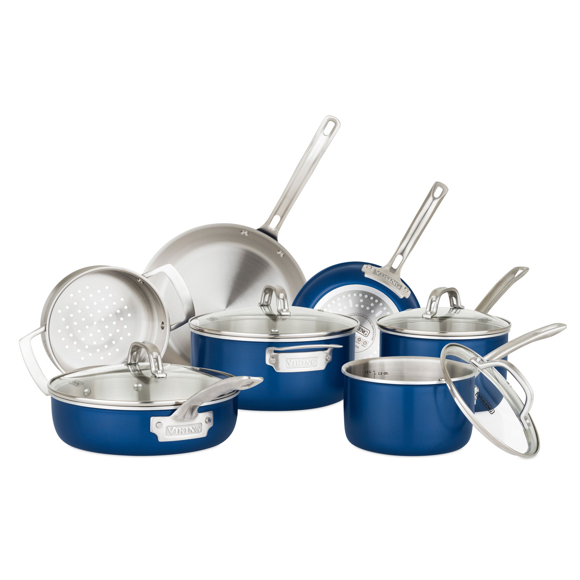 Viking Multi-Ply 2-Ply 11-Piece Blue Cookware Set – Domaci
