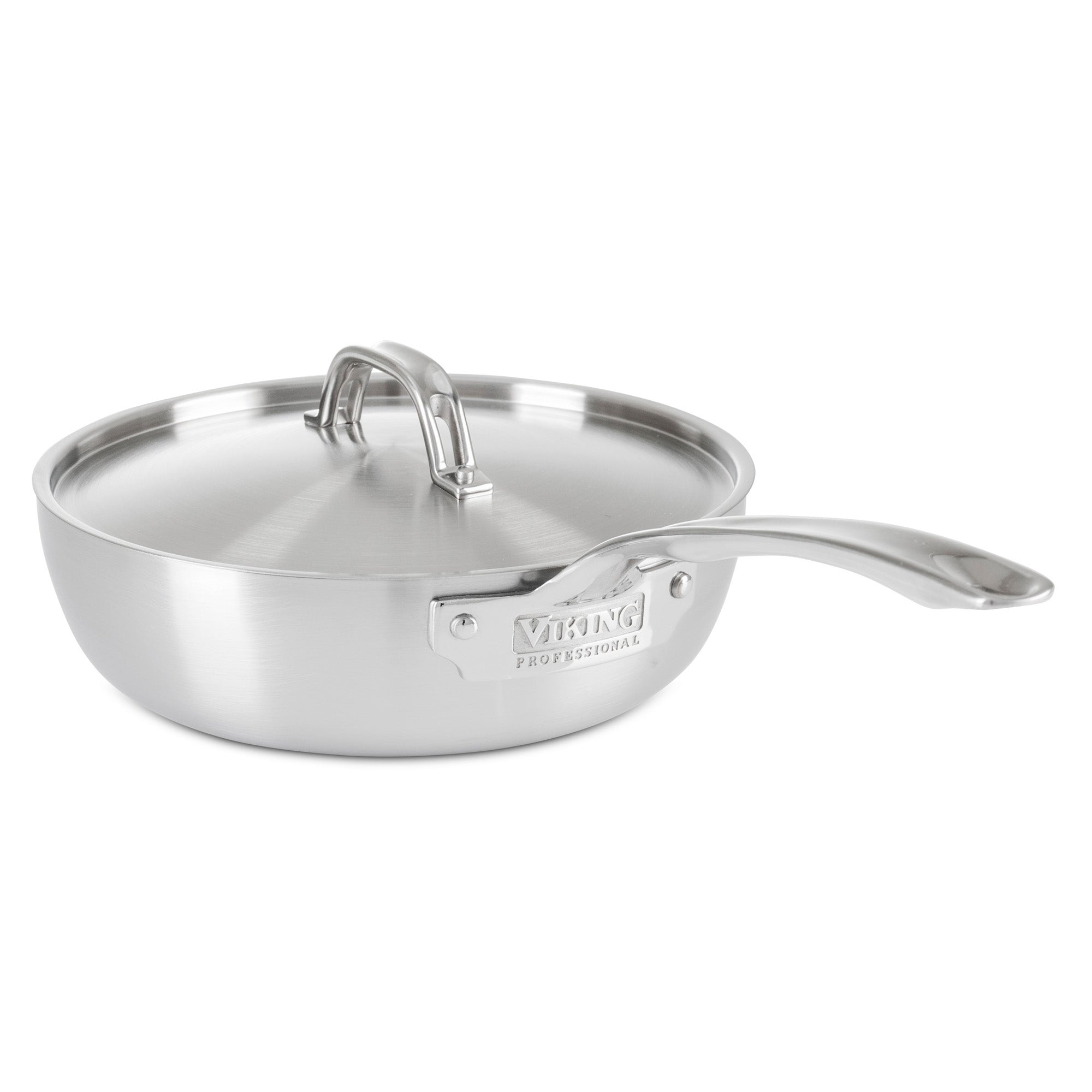 Viking Professional 5-Ply 3-Quart Saucier with Metal Lid