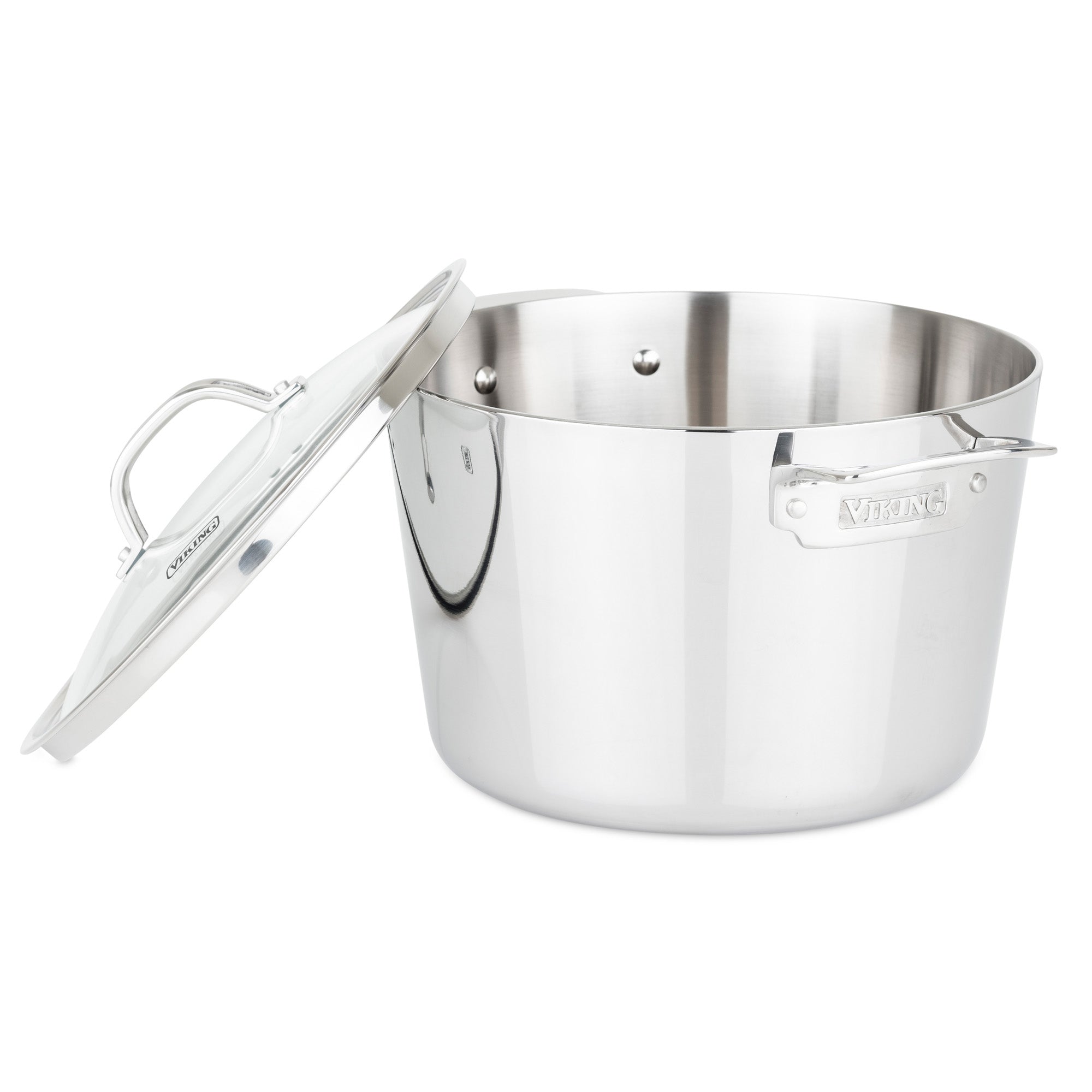 Viking 3-Ply Stainless Steel 12-Quart Stock Pot with Metal Lid – Domaci