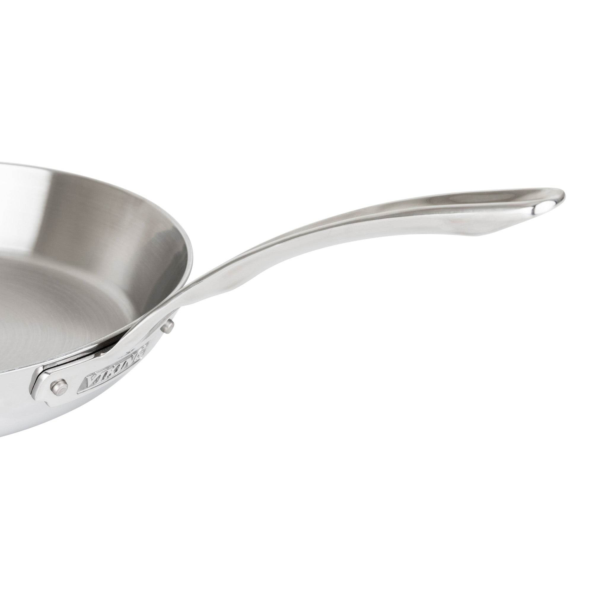 Tri-Ply Stainless Steel 12-Inch Frying Pan - Suitable for All