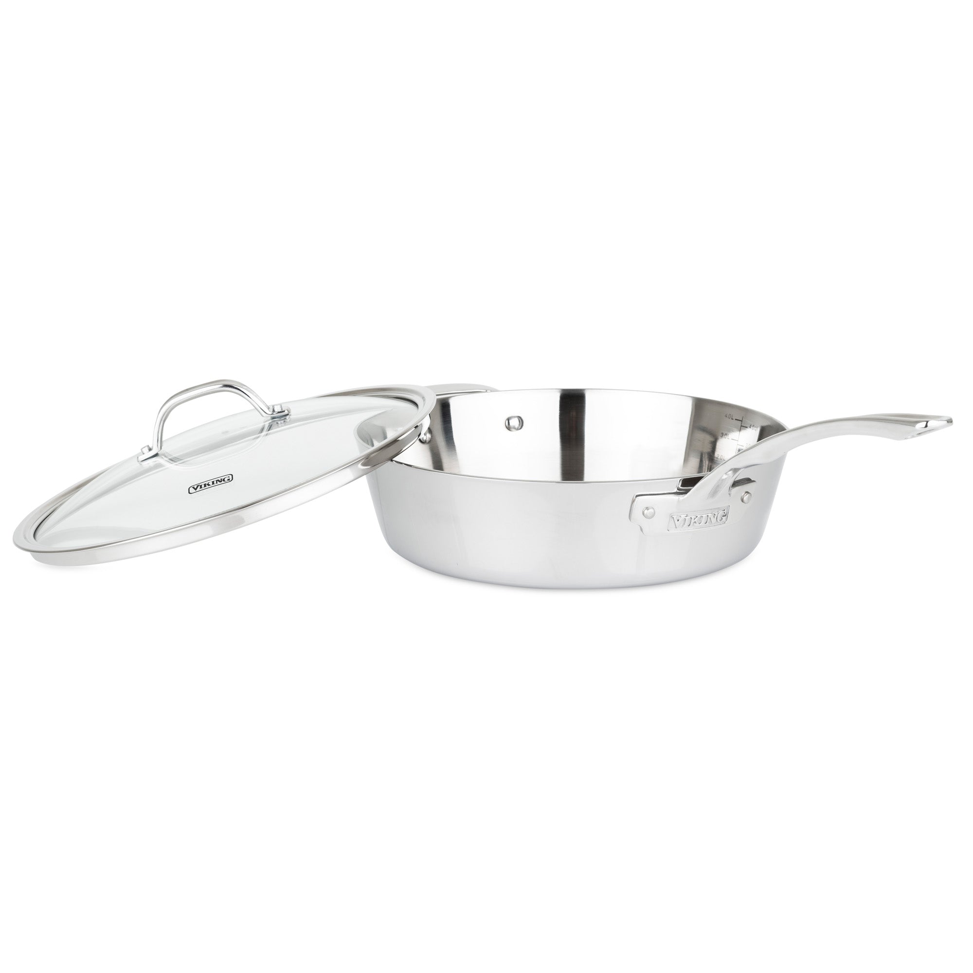 Viking Contemporary 3-Ply 4.8-Quart Sauté Pan with Glass Lid