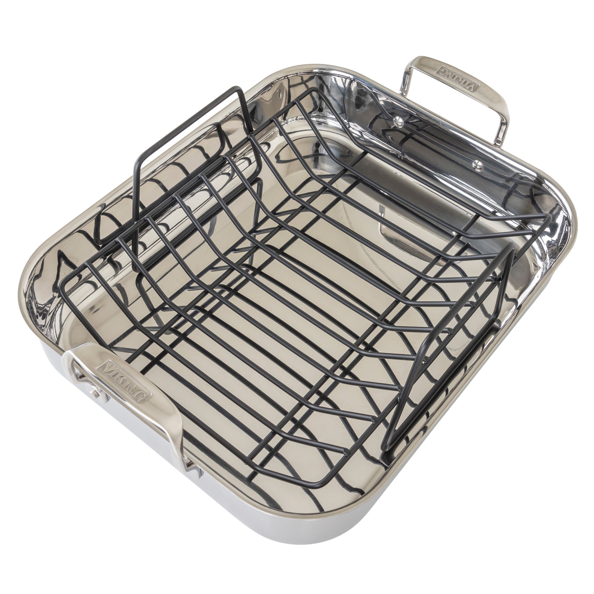 Viking 3-Ply Stainless Steel Roaster with Rack and Bonus Carving Set