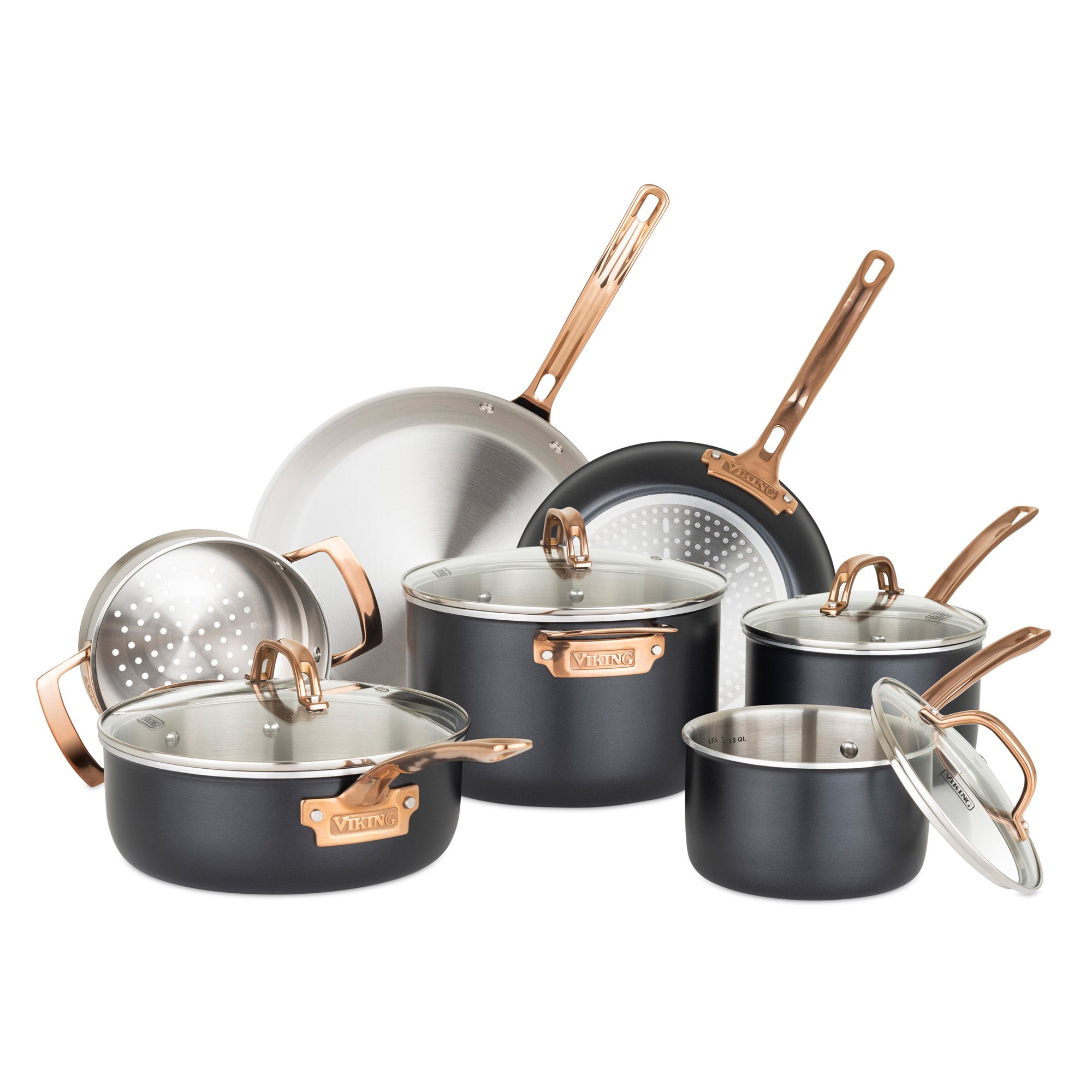 3 Piece Stainless Steel Copper Base Saucepan Set