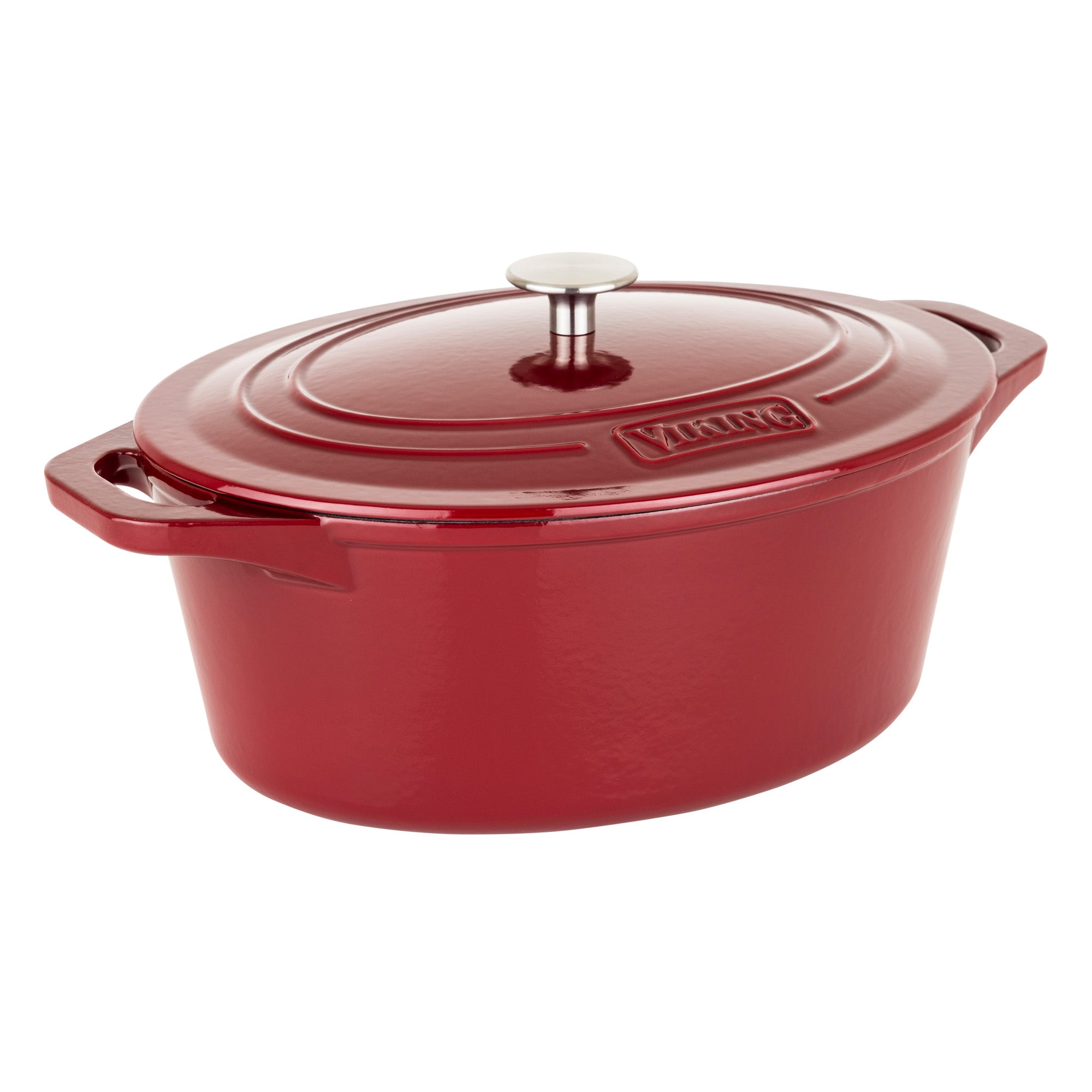 Viking Enameled Cast Iron 7-Quart Oval Roaster, Red – Viking Culinary  Products