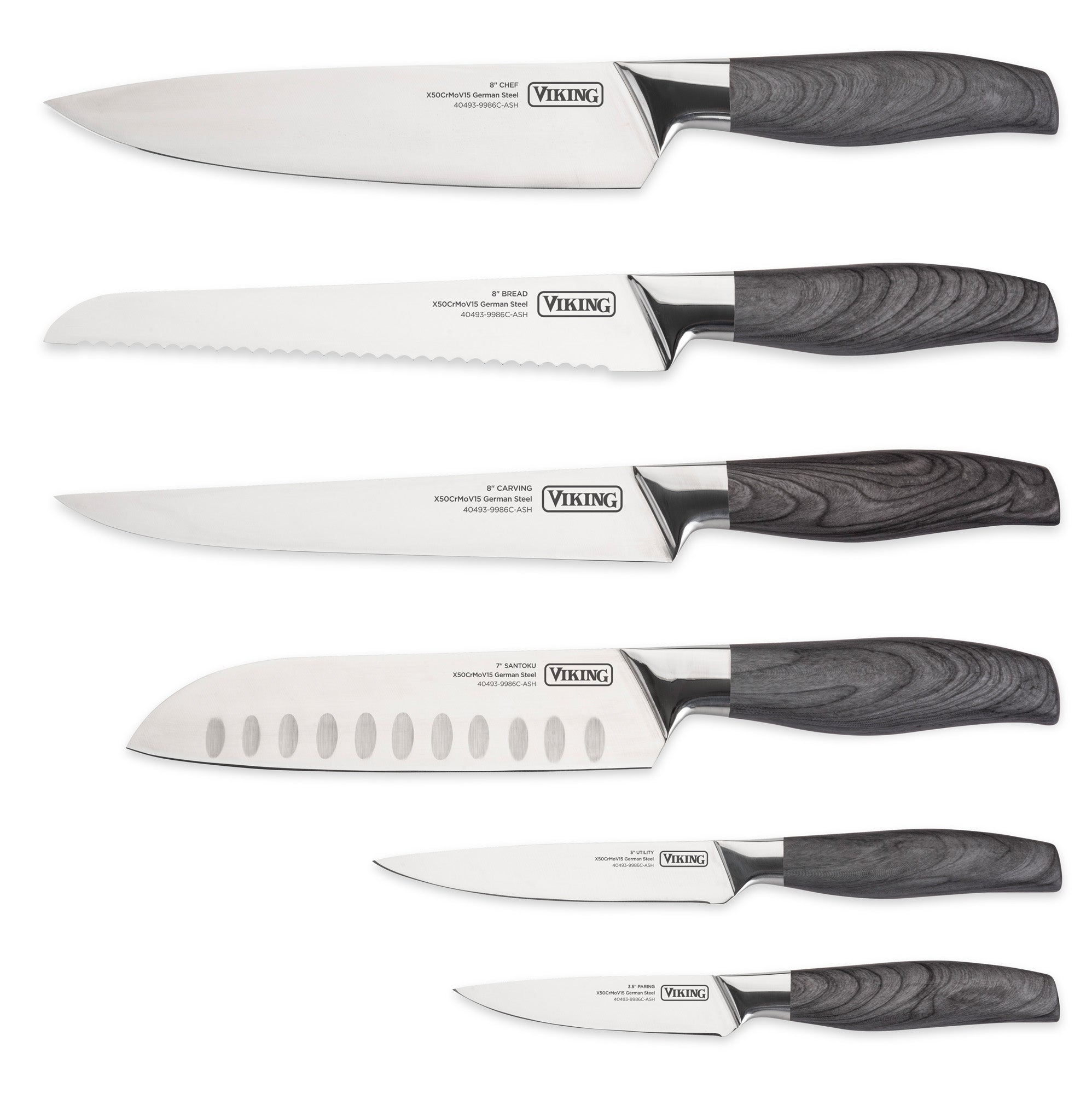 6 Santoku, 8 Chef & Paring Knife Set Gift Box