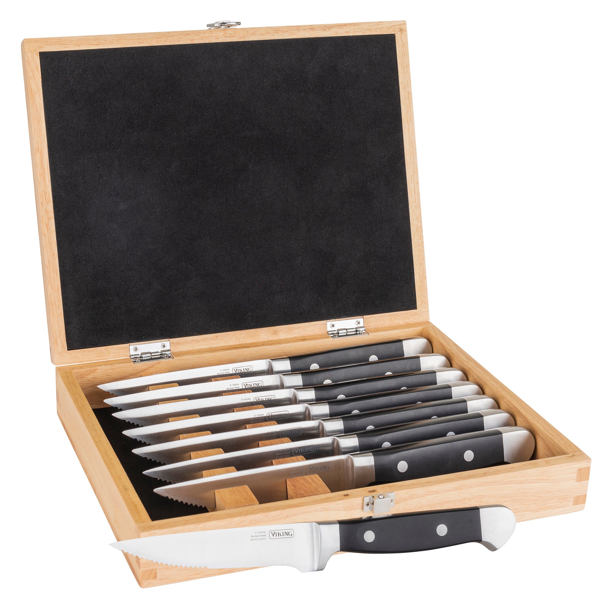 Viking Steakhouse 8-Piece Steak Knife Set with Gift Box