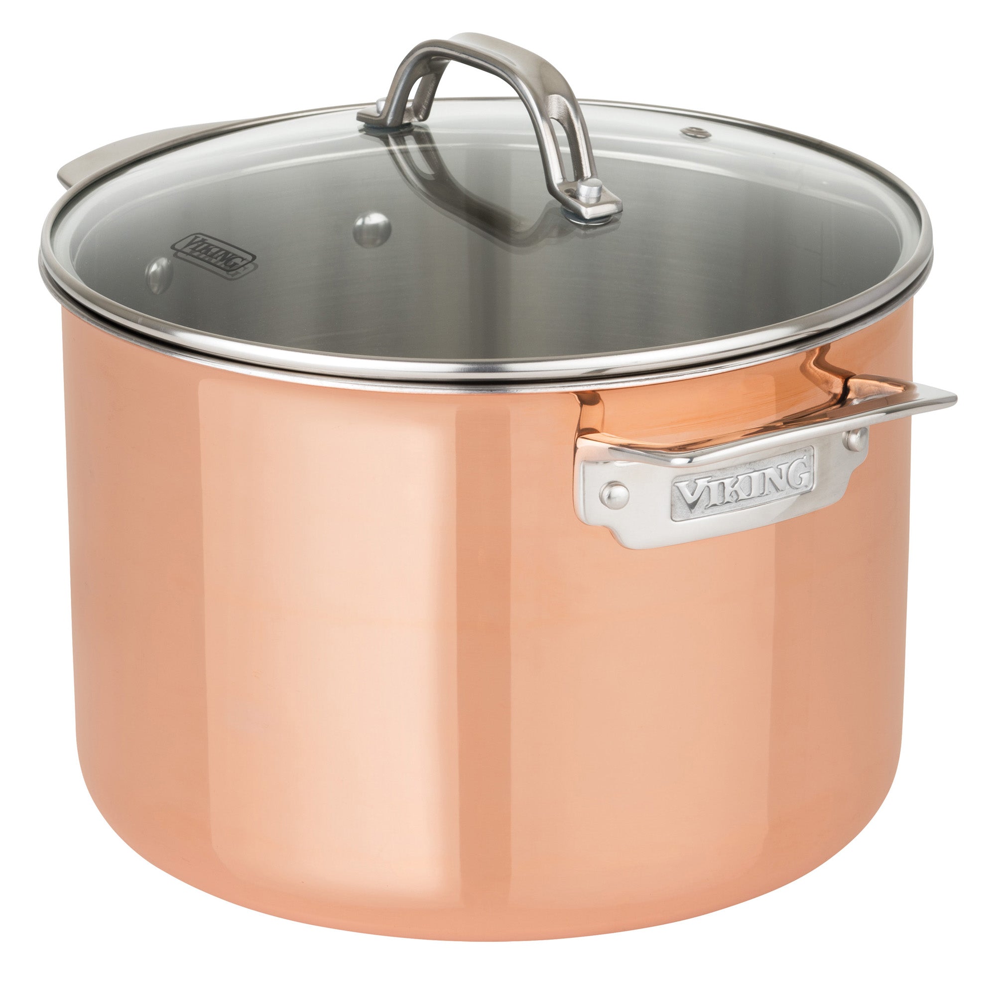 Viking 3-Ply Copper Clad 13-Piece Cookware Set with Glass Lids